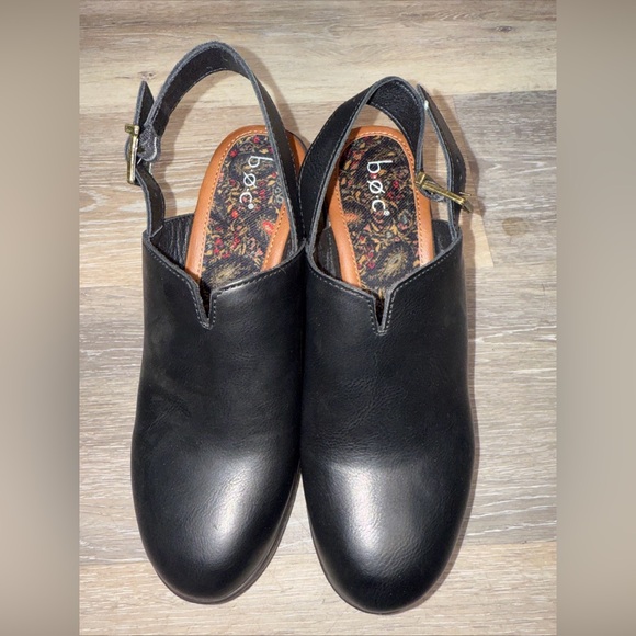 Born Shoes - Born ankle strap wedge closed toe brown/black size 9M ankle strap womens leather